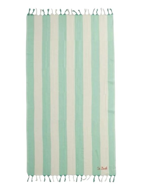 ultra light beach towel with fringe MC2 SAINT BARTH | FOUTAS LIGHT N-00193H57 EMB STRIPES POP
